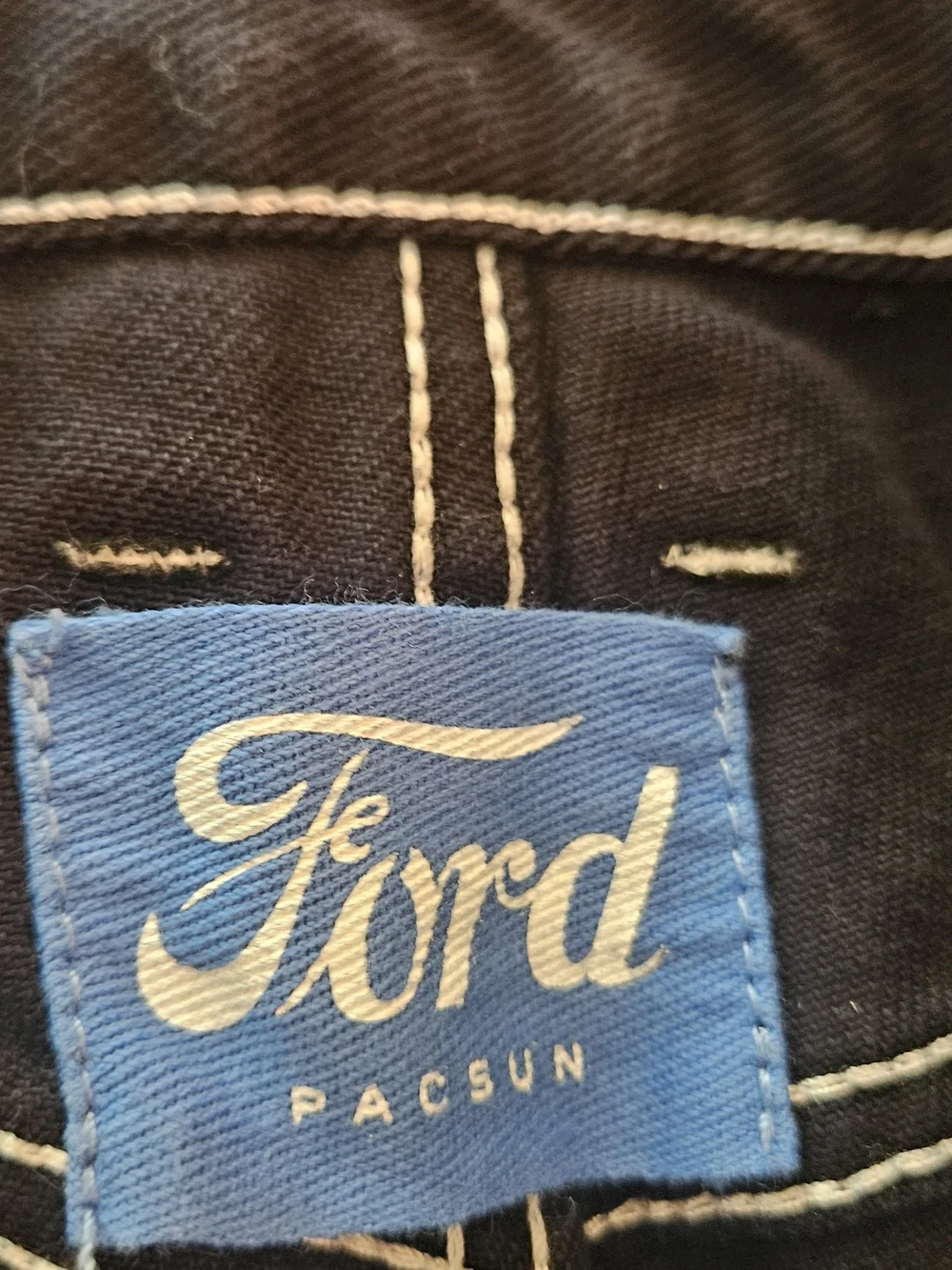 Men's FORD Black Workwear Jeans with Contrasting Stitching
